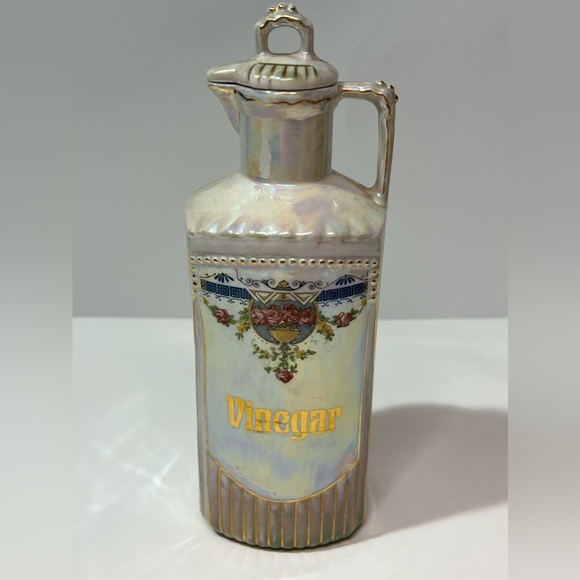 Lustreware 1950s Iridescent German Lusterware Porcelain Vinegar Decanter 2895 - Picture 4 of 14
